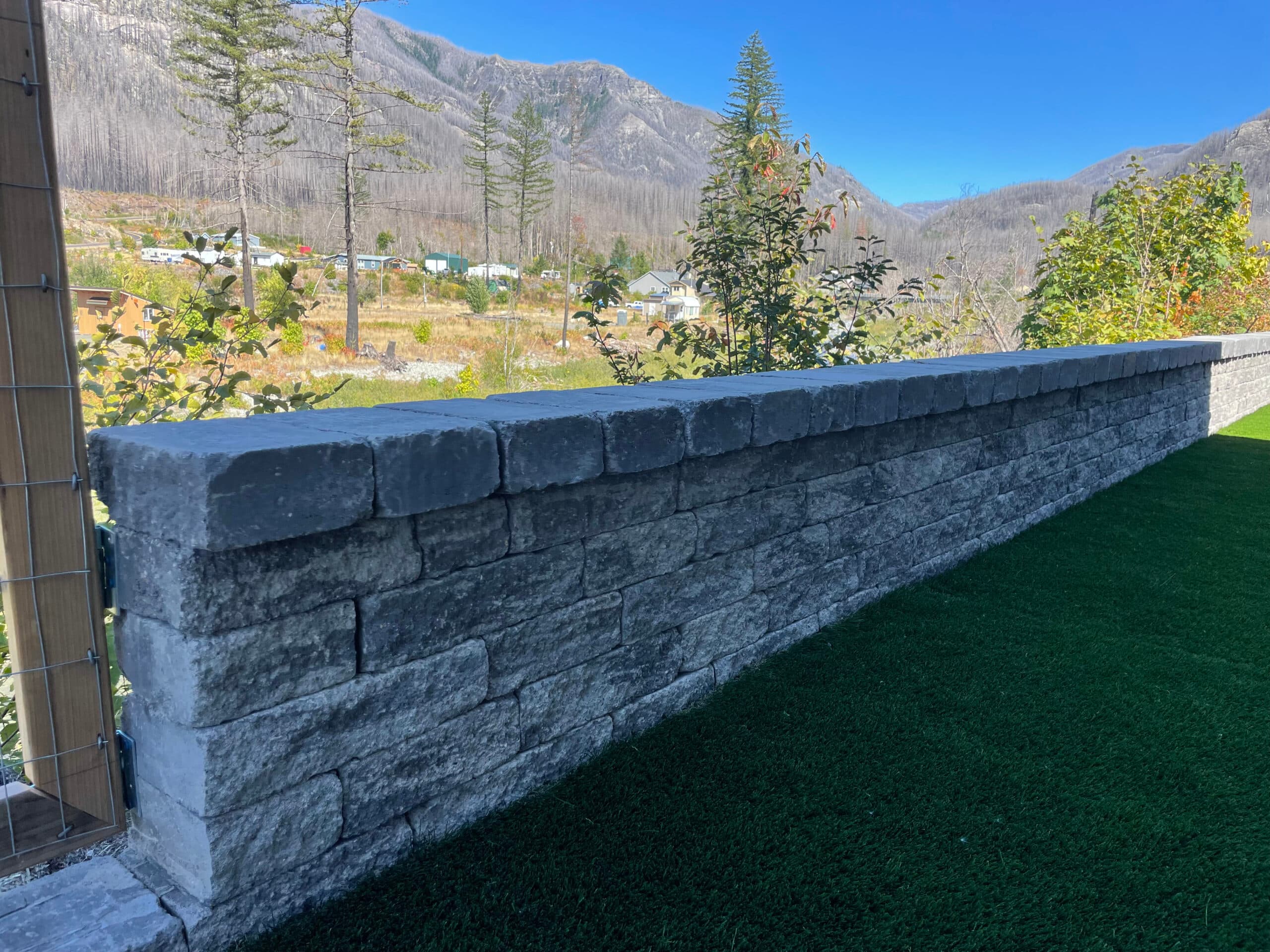 Custom retaining wall install in the Portland metro